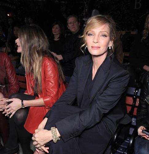 Ума Турман в третий раз стала мамой