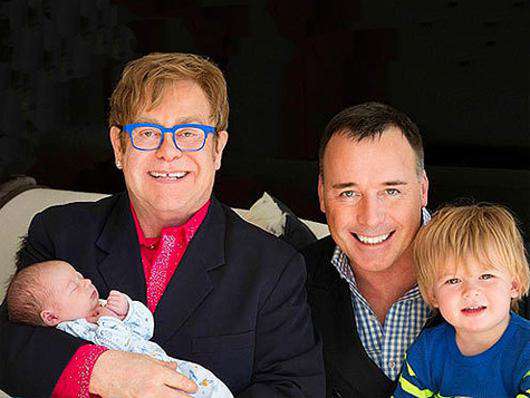 Элтон Джон, Дэвид Ферниш и их сыновья. Фото: www.people.com.