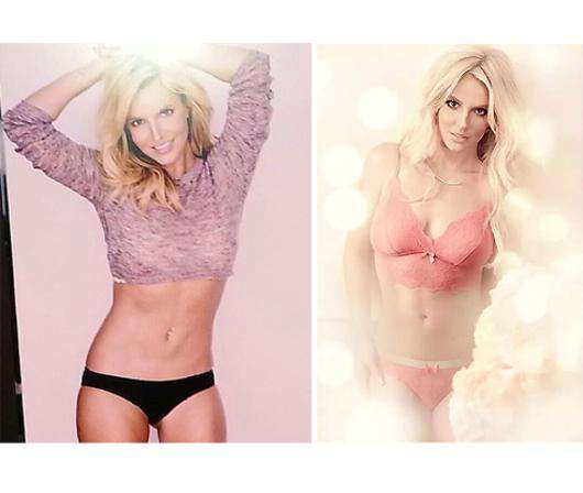 Бритни Спирс до и после ретуши. Фото: Instagram.com/britneyspears.