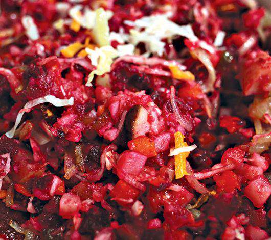 Литовский винегрет с грибами.