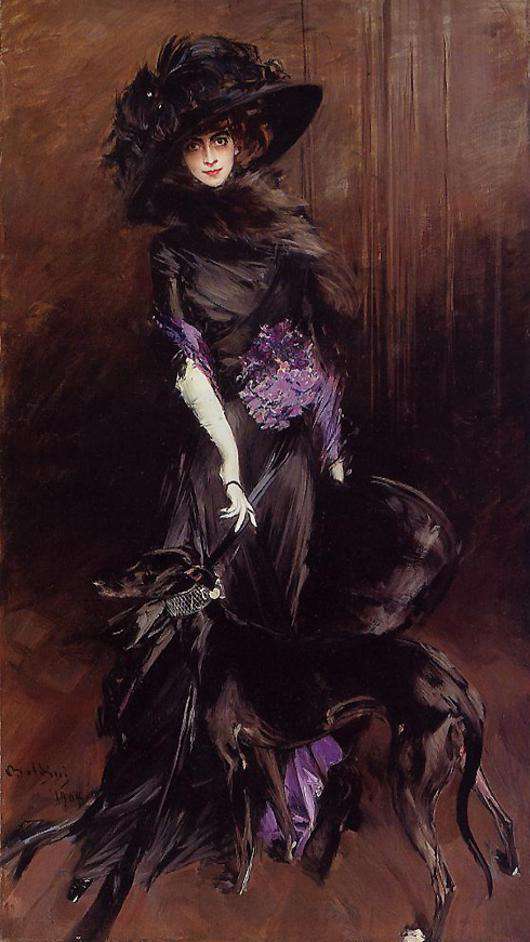 Джованни Болдини. Маркиза Луиза Казати со своей борзой, 1908. Фото: it.wikipedia.org.