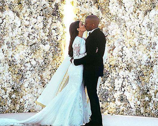 Свадьба Ким Кардашьян и Канье Уэста. Фото: Instagram.com/kimkardashian.