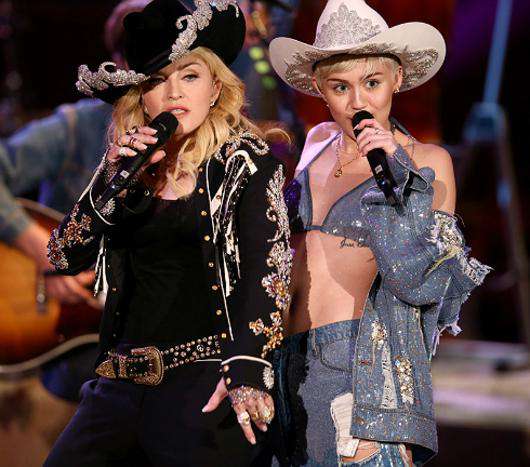Мадонна и Майли Сайрус. Фото: madonna.com.
