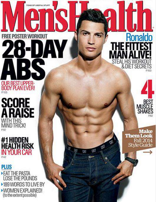 Криштиану Роналду на обложке американского Mens Health.