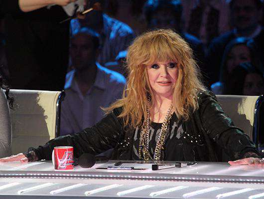 Алла Пугачева на съемках Фактора А.