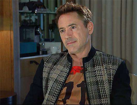 Роберт Дауни-младший во время интервью телеканала Channel 4. Фото: www.youtube.com.