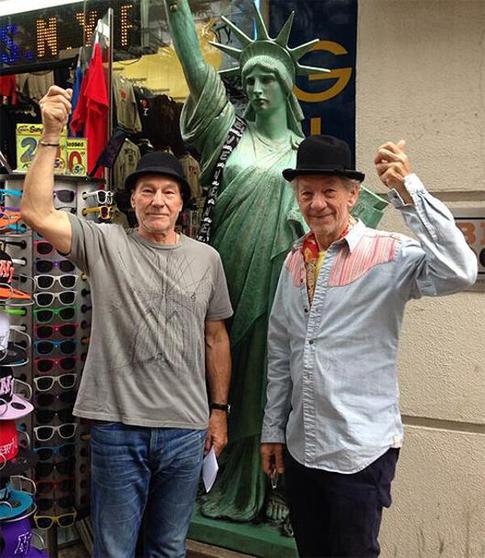 Патрик Стюарт и Иэн Маккеллен повеселились в Нью-Йорке