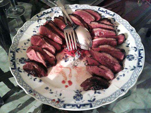 Маринованная утиная грудка.