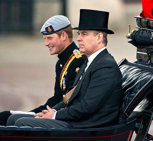 Принц Эндрю и принц Гарри. Фото: Camera Press/Fotodom.ru.