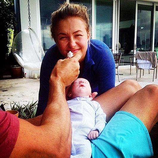Хэйден Панеттьери с дочкой. Фото: Instagram.com.