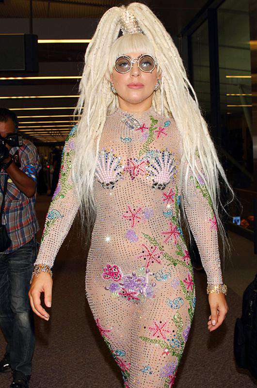 Леди Гага в прозрачном комбинезоне. Фото: All Over Press.