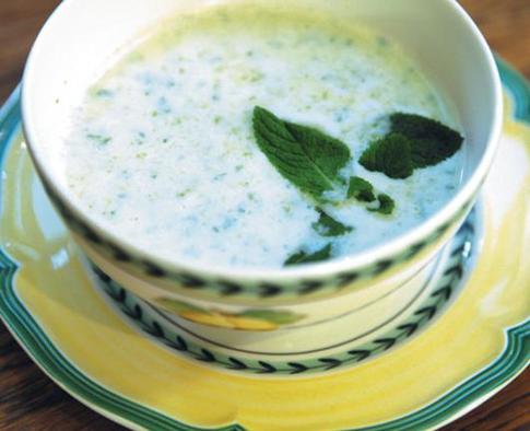 Суп из кабачков с мятой