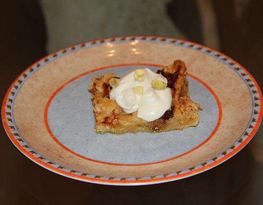 Слоеное лимонное пирожное с creme-fraiche. Фото автора. 