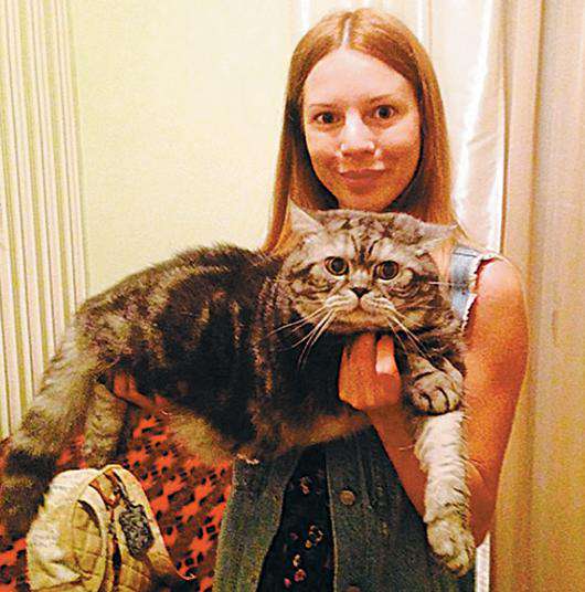 Наталья Подольская и кот Морис. Фото: Instagram.com.