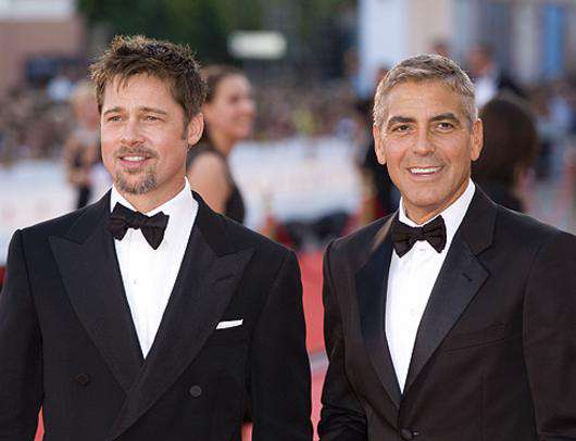 Брэд Питт и Джордж Клуни. Фото: Rex Features/Fotodom.ru.