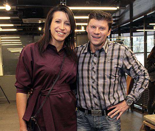 Елена Борщева с мужем.