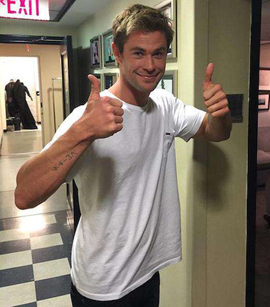 Крис Хемсворт. Фото: Twitter.com/@chrishemsworth.