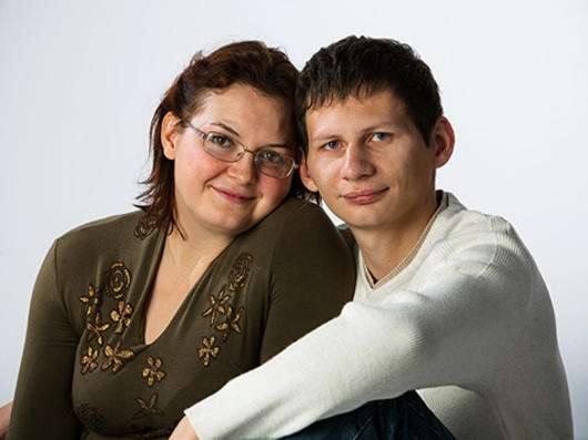На фото пара Теамо.ру Татьяна и Павел