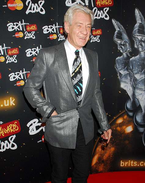 Иэн Маккелен на вручении премии The Brit Awards. Фото: Rex Features/Fotodom.ru.