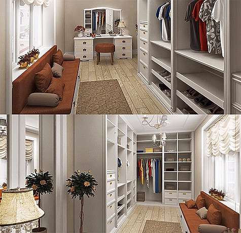 А это - гардеробная зона. Фото: Instagram.com/agibalova_irina.