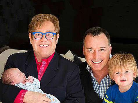 Элтон Джон, Дэвид Ферниш и их сыновья. Фото: www.people.com