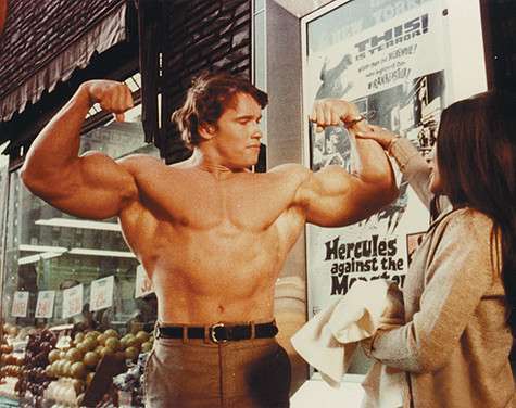 Арнольд Шварценеггер. Кадр из фильма «Геркулес в Нью-Йорке» (1969).
