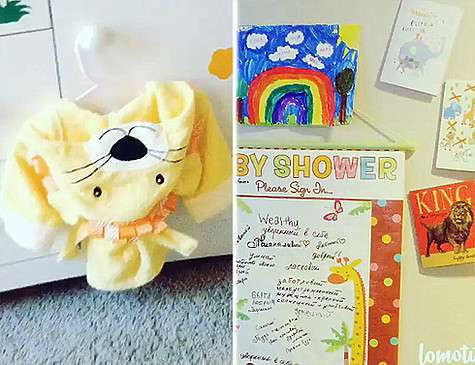 За несколько дней до родов Зверева поделилась в микроблоге снимками детской, в дизайне которой ключевым стало изображение льва. Фото: Instagram.com/sashazvereva.