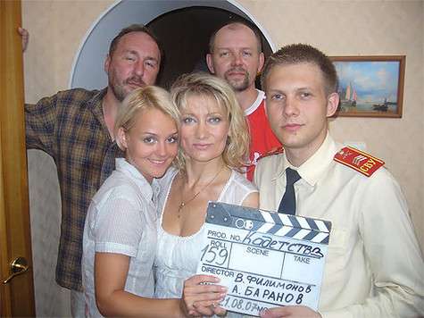 На съемках сериала Кадетство. Фото: личный архив Ольги Хохловой.