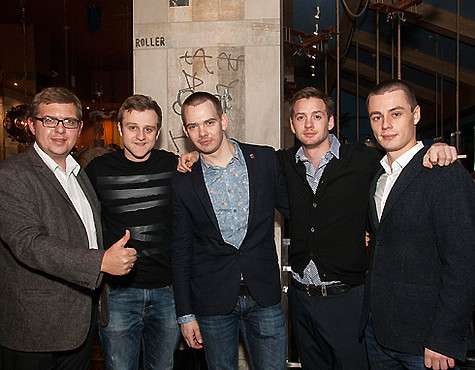 Звезды сериала «Молодежка»: Игорь Огурцов, Иван Дубровский, Александр Соколовский и Илья Коробко. Фото: материалы пресс-служб.