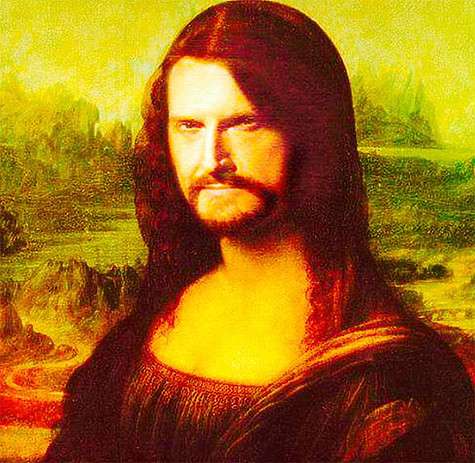 Никита Джигурда разместил коллаж: на картине «Джоконда» вместо лица Моны Лизы - усатый облик артиста. Фото: Twitter.com/@DZHIGURDA12.