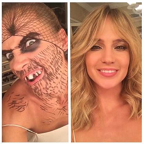 Наложив страшный грим, Наташа попыталась показать, что главное в человеке - его внутренняя красота. Фото: Instagram.com/chistyakova_ionova.