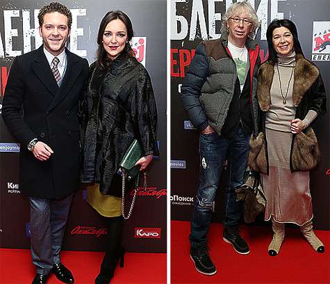 Константин Крюков и Аркадий Укупник пришли на премьеру с женами.