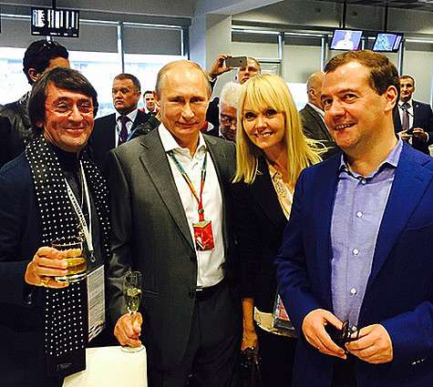 Владимир Путин, Дмитрий Медведев и Валерия. Фото: Instagram.com.