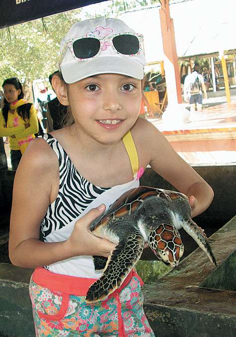 На Бали София подружилась с черепахами. Фото: материалы пресс-служб.
