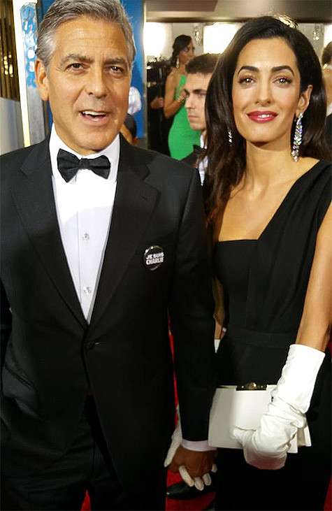 Джордж Клуни и Амаль Аламуддин на церемонии наград «Золотой глобус». Фото: Instagram.com.