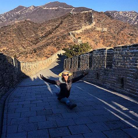 Кэти Перри на Великой Китайской стене. Фото: Instagram.com.
