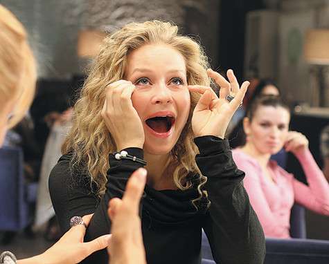 Юлия Пересильд на съемках. Фото: Геннадий Авраменко.