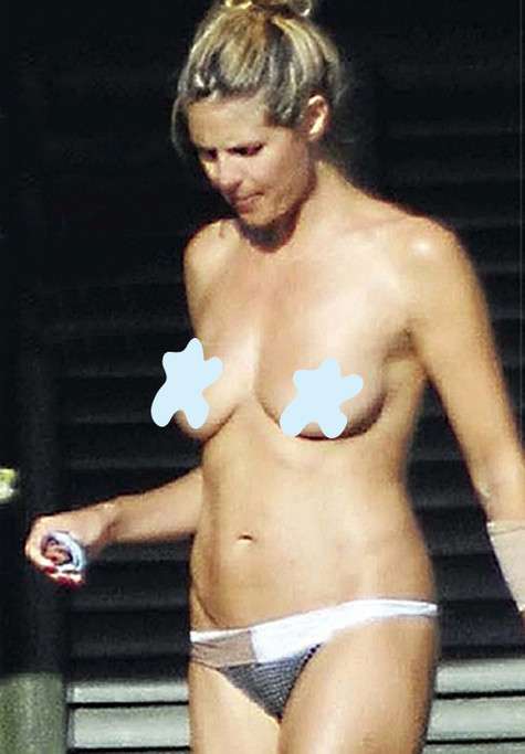 Хайди Клум топлесс. Фото: www.egotastic.com.