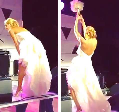 Татьяна Навка опубликовала видео, на котором бросает букет невесты. Фото: Instagram.com/tatiana_navka.