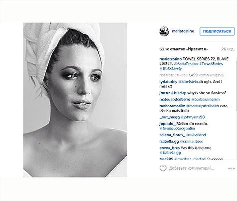 Блейк Лавли тоже снялась в полотенце для Марио Тестино. Фото: Instagram.com/mariotestino.