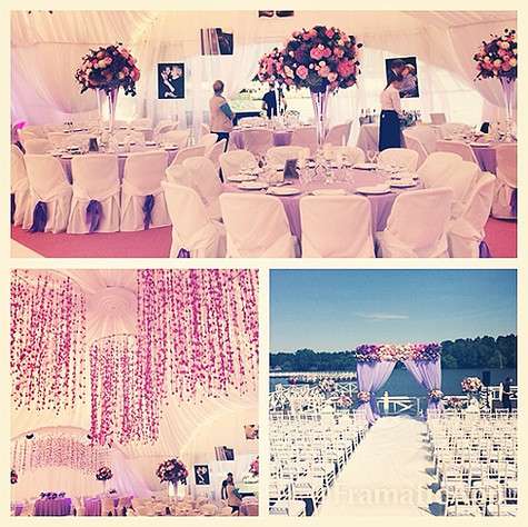 «Потрясающая атмосфера и декор сегодня в свадебном шатре! #свадьба#свадьбамаратабашарова». Фото: Instagram.com (@kseniaafanasyeva).