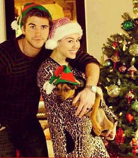 Лиам Хемсворт и Майли Сайрус. Фото: Twitter.com.