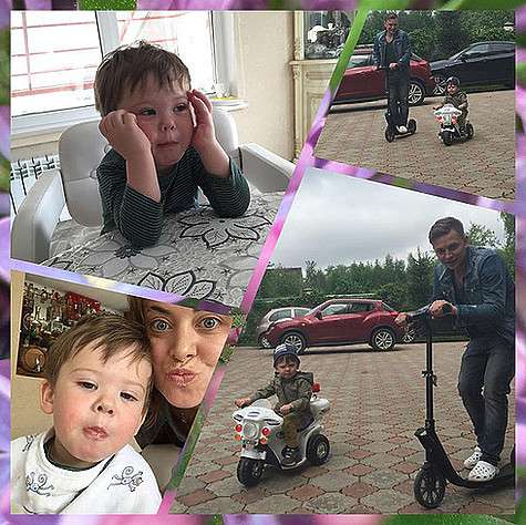 На этом снимке маленький Платон катается на велосипеде вместе с мужем Натальи Фриске. Фото: Instagram.com/friske_natalia.