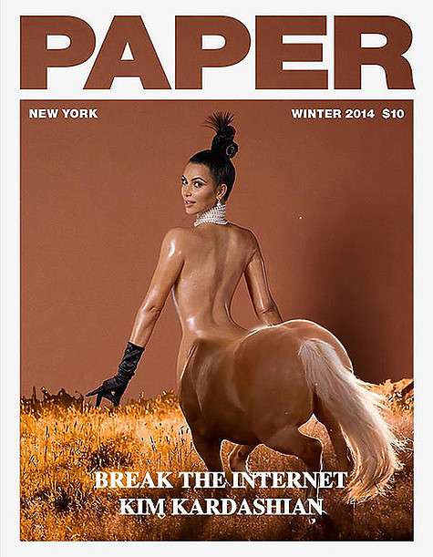 В Сети стали появляться многочисленные фотожабы на тему откровенных снимков Ким Кардашьян.