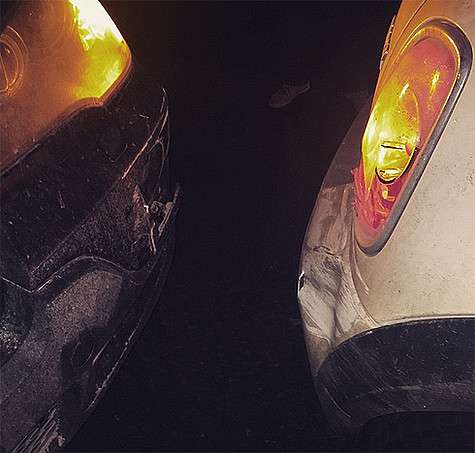 Михаил Терехин показал снимок с места аварии. Фото: Instagram.com/terekhinmisha.