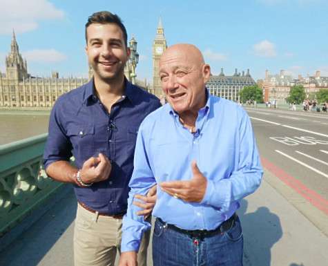 На этот раз для своего автопутешествия Владимир Познер и Иван Ургант выбрали загадочную Великобританию. Фото: материалы пресс-служб.