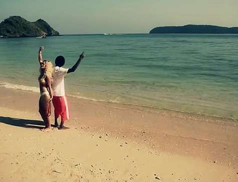 Оказывается, эта парочка снимала на острове совместный клип. Фото: Instagram.com.