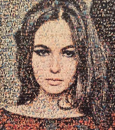 Возлюбленный Сарины подарил ее оригинальный портрет, составленный из сотен снимков. Фото: материалы пресс-служб.