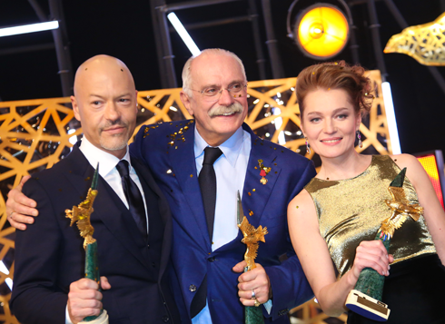 Федор Бондарчук, Никита Михалков и Виктория Толстоганова