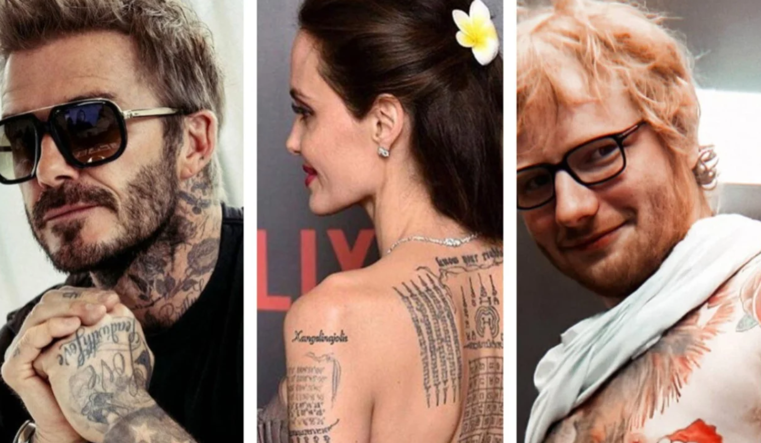 Джоли, Бекхэм, Бибер и другие звезды с интересными татуировками: вы бы так не смогли